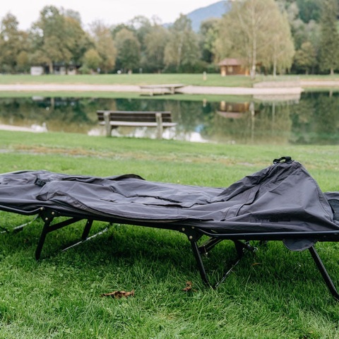 bike trailer tent flat view